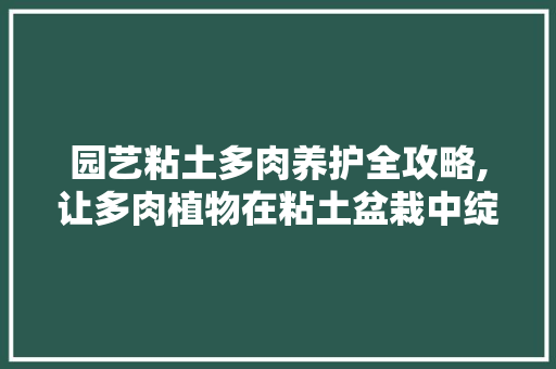 园艺粘土多肉养护全攻略,让多肉植物在粘土盆栽中绽放生机