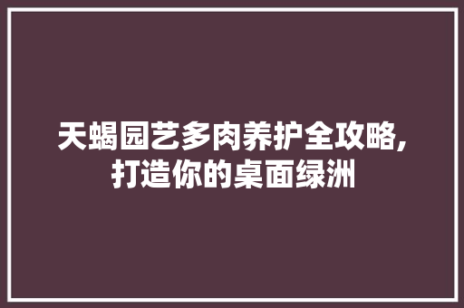 天蝎园艺多肉养护全攻略,打造你的桌面绿洲