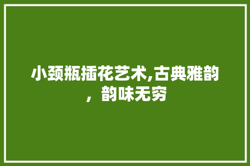 小颈瓶插花艺术,古典雅韵，韵味无穷