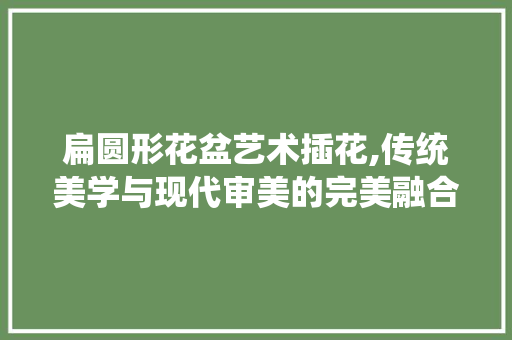 扁圆形花盆艺术插花,传统美学与现代审美的完美融合