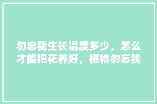 勿忘我生长温度多少，怎么才能把花养好，植物勿忘我的繁殖与养护作文。