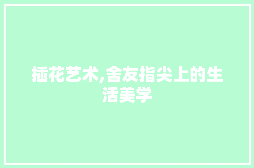 插花艺术,舍友指尖上的生活美学