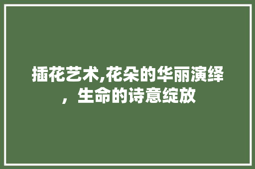 插花艺术,花朵的华丽演绎，生命的诗意绽放