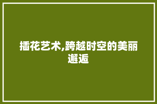 插花艺术,跨越时空的美丽邂逅 花卉