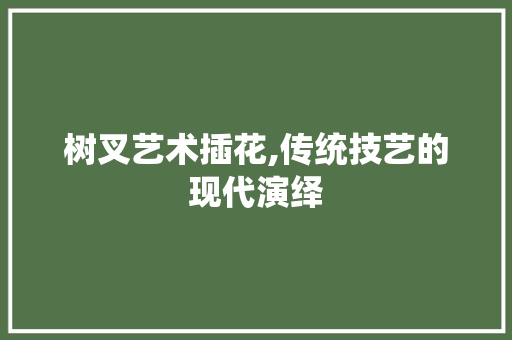 树叉艺术插花,传统技艺的现代演绎 观叶植物