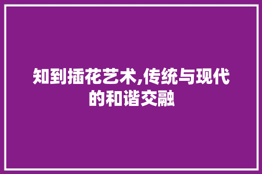 知到插花艺术,传统与现代的和谐交融 植物分类