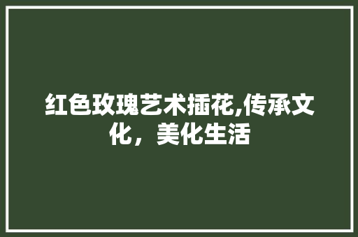 红色玫瑰艺术插花,传承文化，美化生活