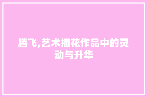 腾飞,艺术插花作品中的灵动与升华