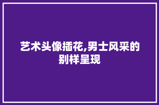 艺术头像插花,男士风采的别样呈现