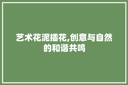 艺术花泥插花,创意与自然的和谐共鸣