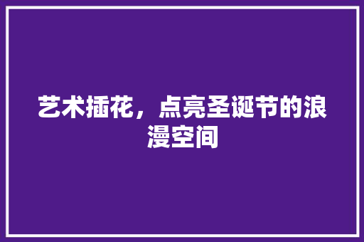 艺术插花，点亮圣诞节的浪漫空间