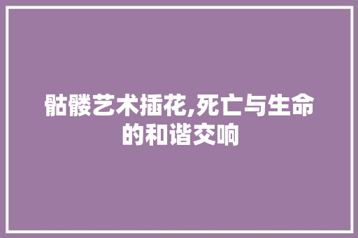 骷髅艺术插花,死亡与生命的和谐交响