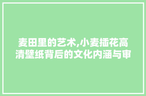 麦田里的艺术,小麦插花高清壁纸背后的文化内涵与审美价值
