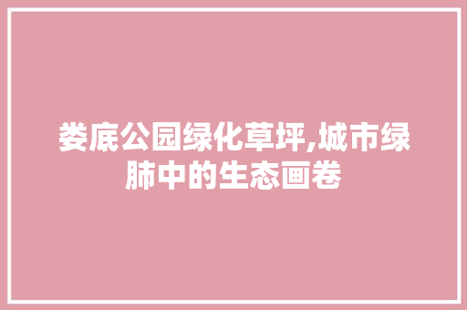 娄底公园绿化草坪,城市绿肺中的生态画卷