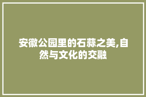 安徽公园里的石蒜之美,自然与文化的交融