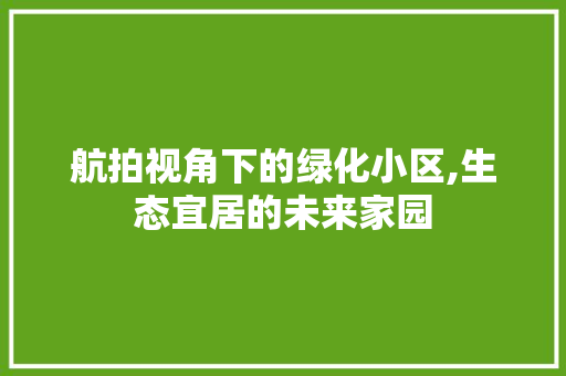 航拍视角下的绿化小区,生态宜居的未来家园