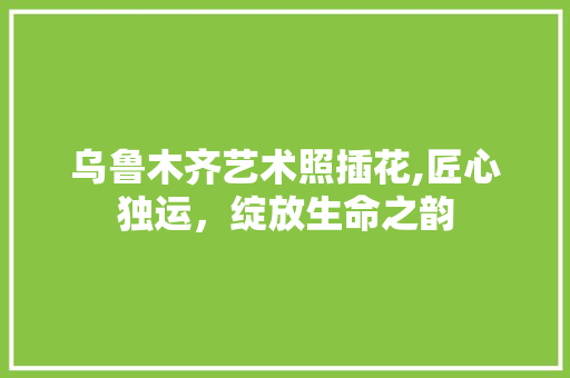 乌鲁木齐艺术照插花,匠心独运，绽放生命之韵